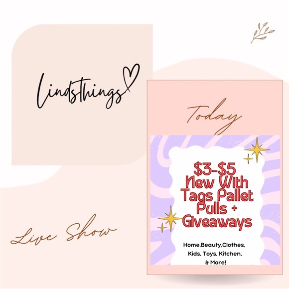 Poshmark Other - ✨ LINDSTHINGS IS LIVE ✨ 🎥 📦 $3-$5 NWT PALLET PULL DEALS + GIVEAWAYS 📦